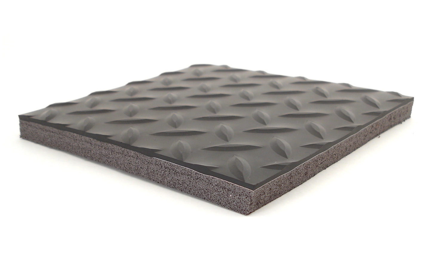 Premium Diamond-Plate Anti-fatigue Workstation Floor Mat- Black